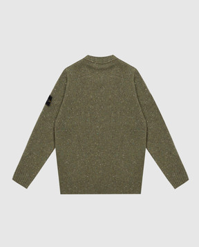 Stone Island Детский зеленый свитер с шерстью L2S165100005S0M1914