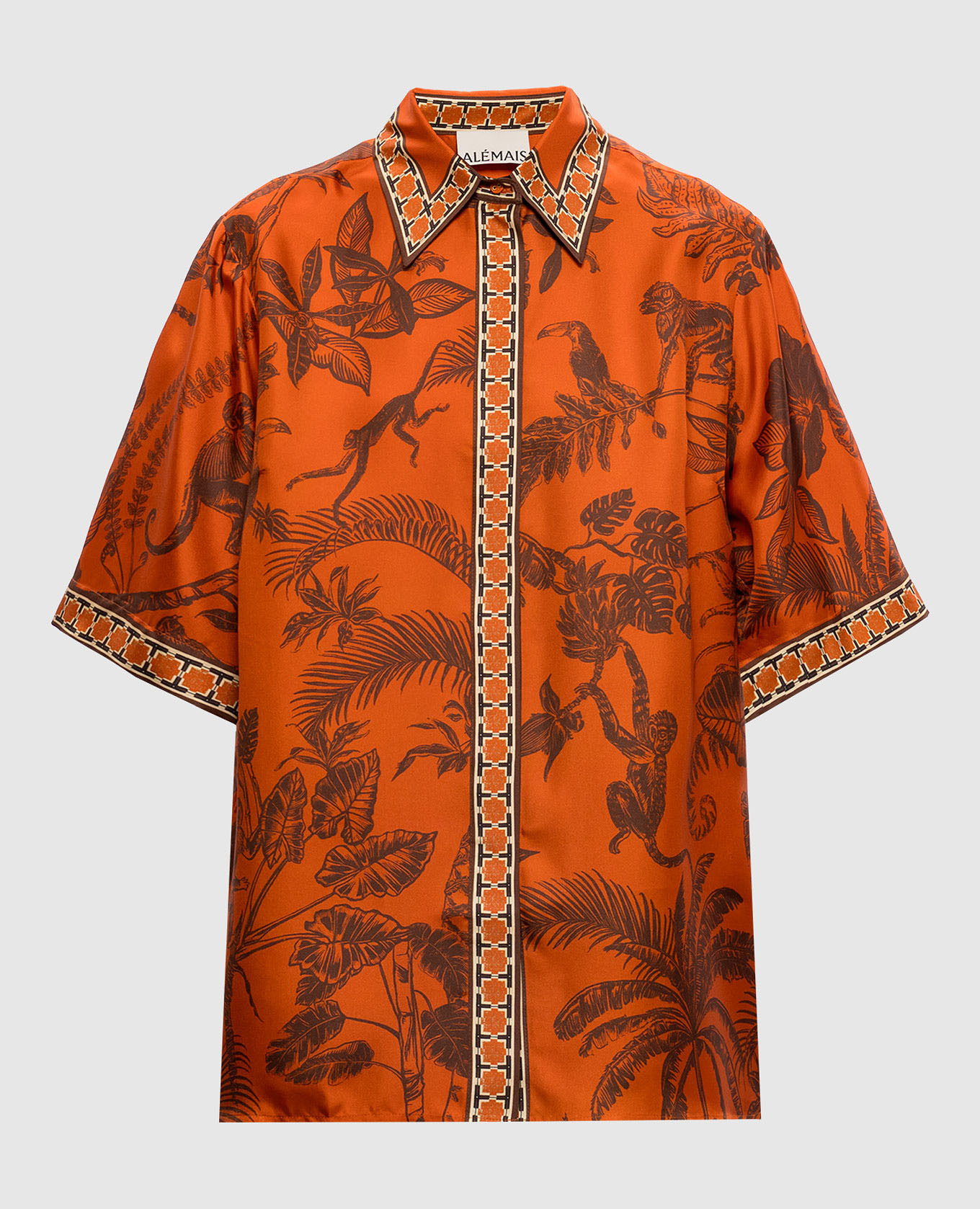 

Оранжевая блуза Monkey Dance из шелка, Оранжевый, Блузы