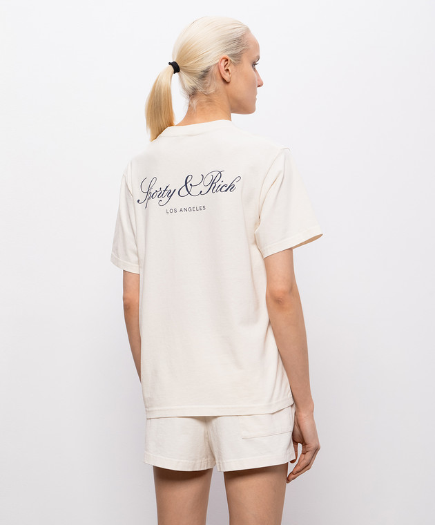 Sporty & Rich Бежева футболка Vendome LA TO11976269WH37w зображення 4
