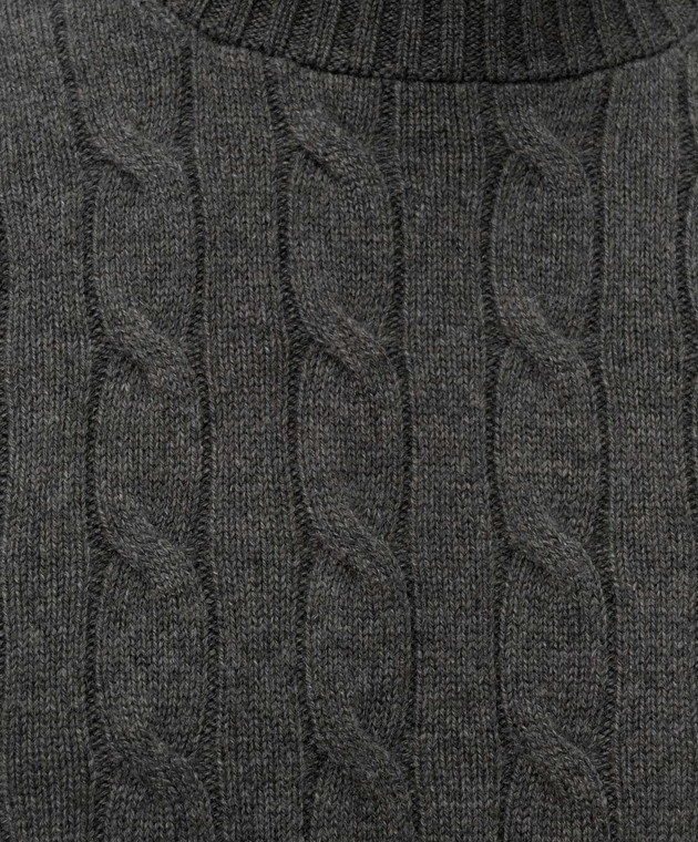Brunello Cucinelli Серый свитер с кашемиром в узор M22707200 изображение 5