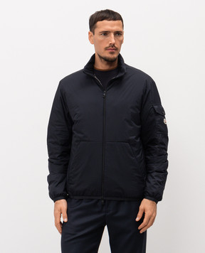 Moncler Синя пухова куртка Breezes L10911A00014597YD