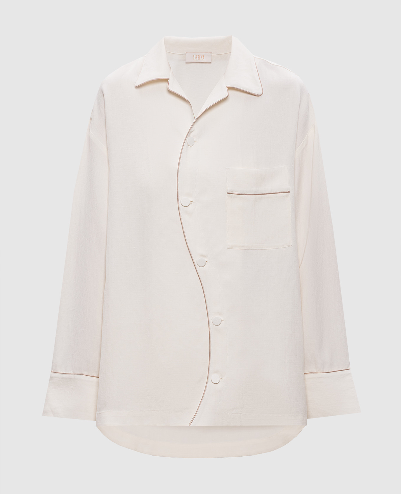 Бежева сорочка Cody з льоном