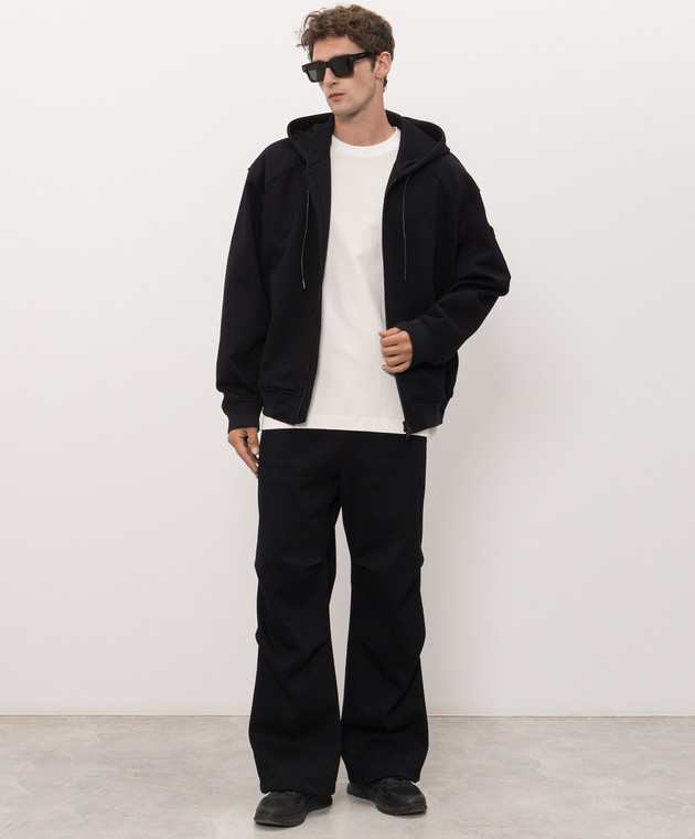 Juun.j Черные спортивные брюки с вышивкой логотипа JC6921P12R изображение 2