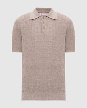 Brunello Cucinelli Бежеве поло з льоном M2L707715