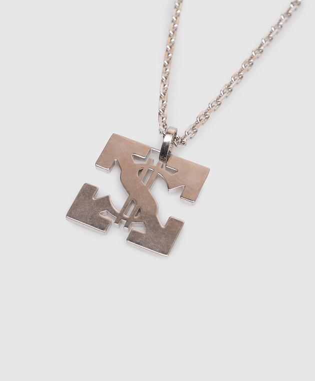 Off-White цепочка с подвеской Dollar Arrow OMOB16CS26MET001 изображение 3