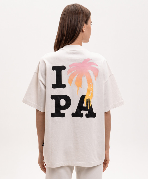 Palm Angels Белая футболка I Love PA PWAA07BS26JER004 изображение 4