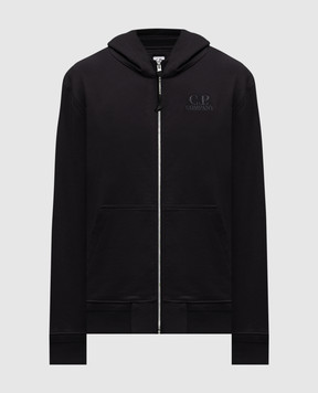 C.P. Company Чорна спортивна куртка з вишивкою логотипа MSS025A005086W