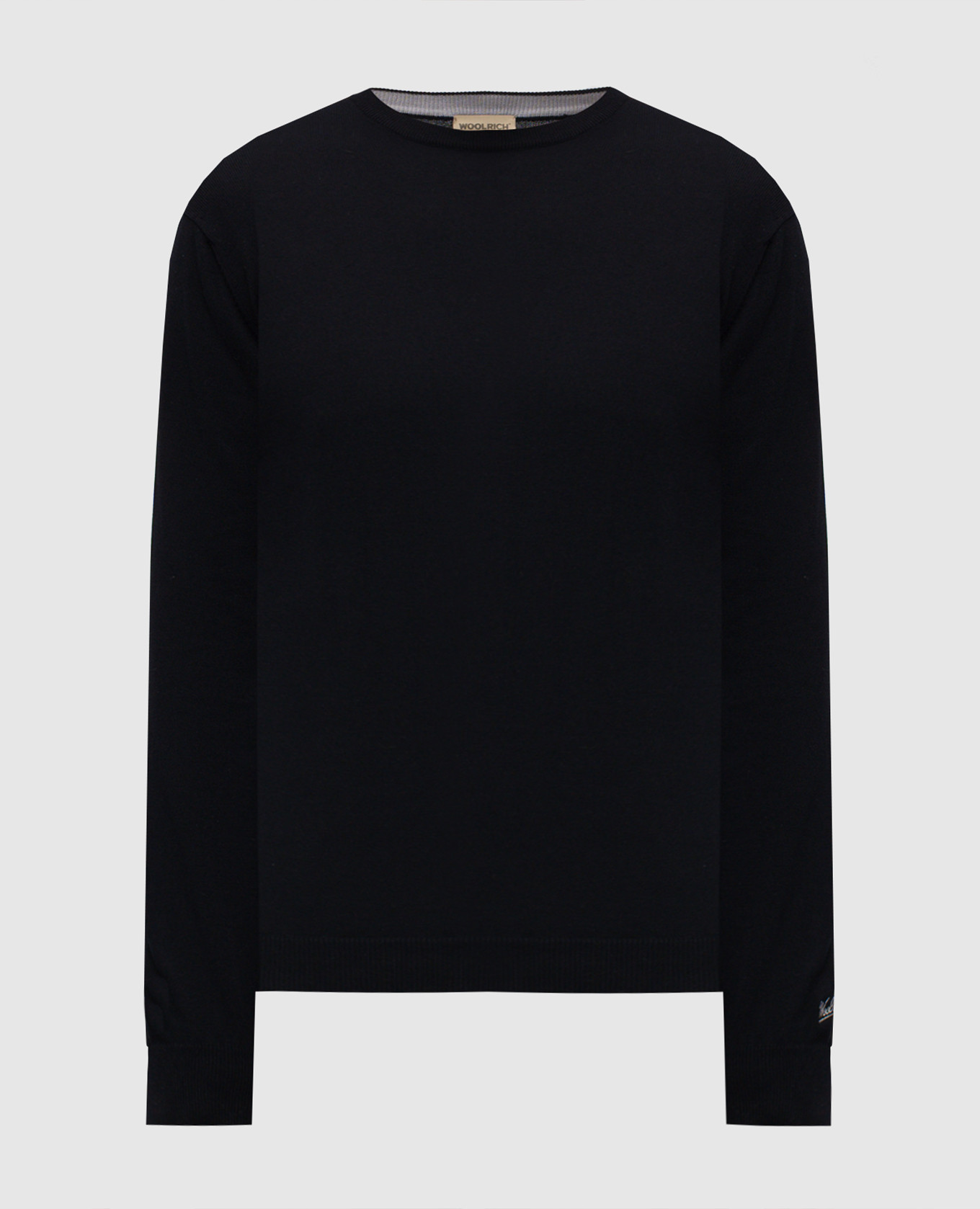 Синий джемпер с вышивкой логотипа