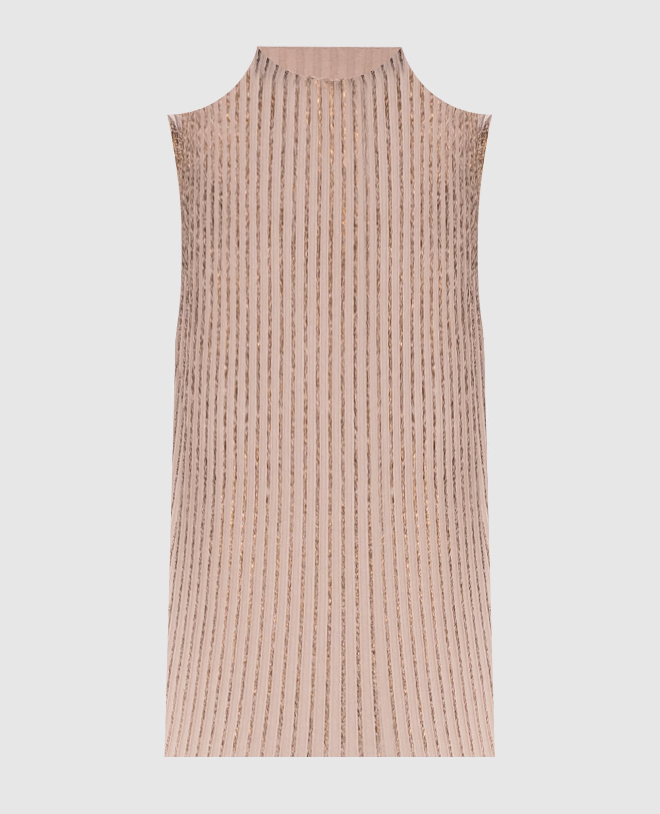 Топ в рубчик бежевого цвета