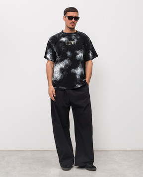 Maison Margiela MM6 Чорна футболка в принт SH2GC0039M20048