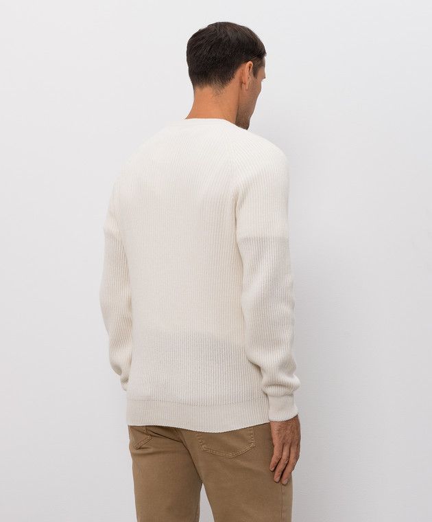 Brunello Cucinelli Свитер цвета айвори из кашемира M2274100 изображение 4