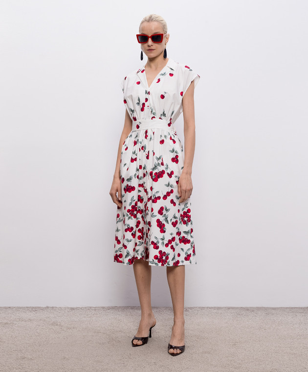 Twinset Біла сукня-сорочка з принтом 261TT2590 зображення 2