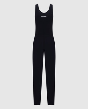 Jil Sander Чорний комбінезон з принтом логотипа J40FP0106J20031