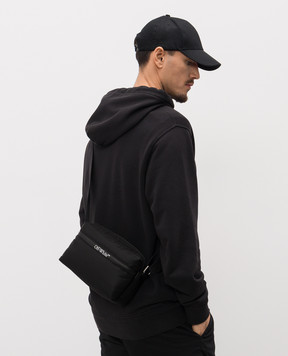 Off-White Чорна сумка з логотипом OMNQ081C99FAB001