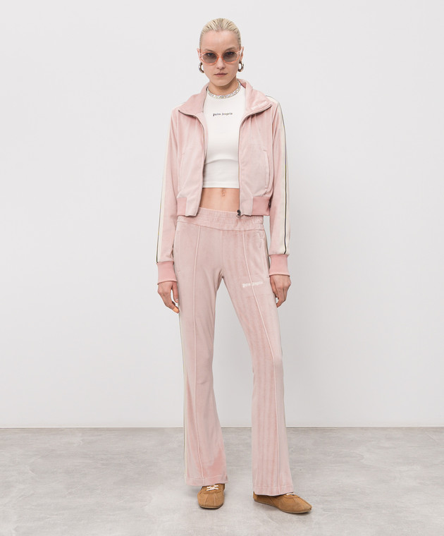 Palm Angels Топ цвета айвори с принтом логотипа PWAA077S26JER001 изображение 2