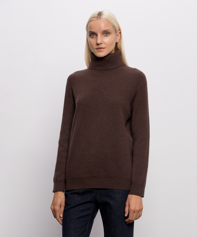 Brunello Cucinelli Коричневый свитер из кашемира M12175403 изображение 3
