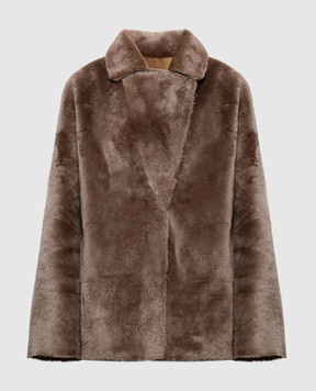 Babe Pay Pls Двухсторонняя коричневая дубленка 2633MERINO