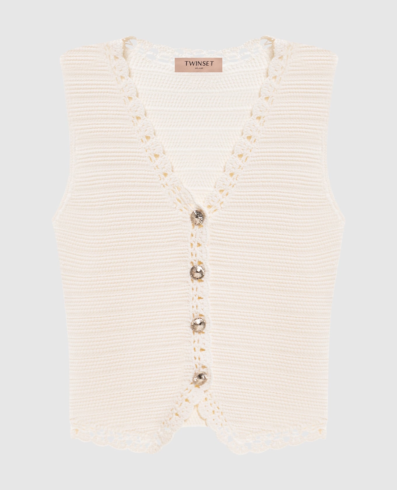 Бежевый жилет с логотипом