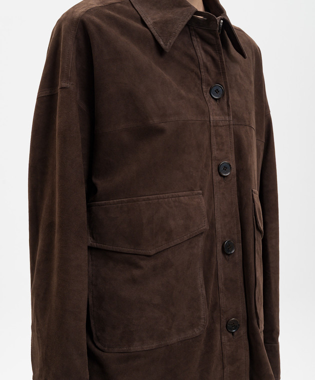 ARMA Коричневая замшевая рубашка Kaylee 024L26102502 изображение 5