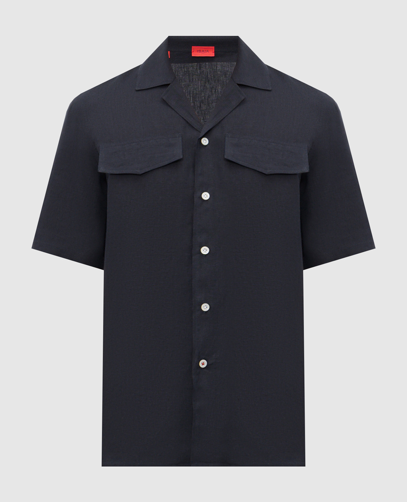 

Синяя рубашка из льна, Синий, Рубашки