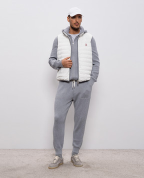 Brunello Cucinelli Сіра спортивна куртка з емблемою M29200416G