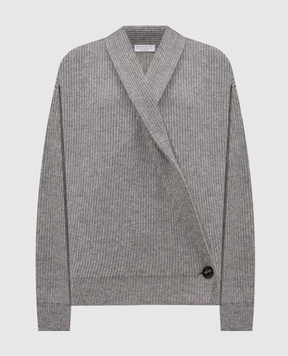 Brunello Cucinelli Сірий кардиган з кашеміру M12724306P