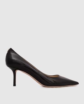 Jimmy Choo Черные кожаные лакированные туфли LOVE LOVE65PWJ