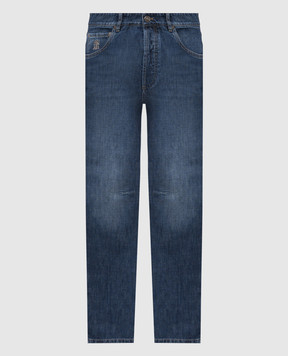Brunello Cucinelli Синие джинсы с вышивкой эмблемы M0Z37X1290