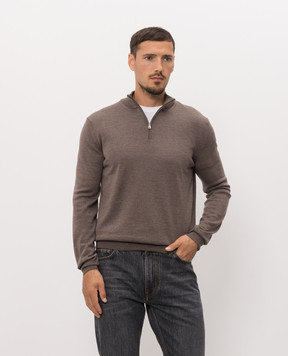 Cashmere&Whiskey Коричневый джемпер 77397