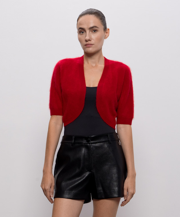 Twinset Красное болеро из шерсти, кашемира и шелка 262TT3022 изображение 3