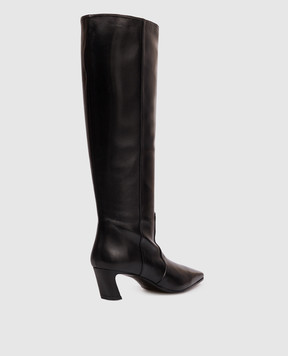 Stuart Weitzman Черные кожаные сапоги STASSI SM504