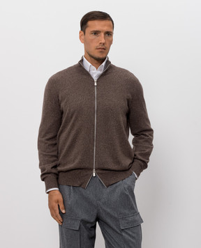 Brunello Cucinelli Коричневий кардиган з кашеміру MQS00106