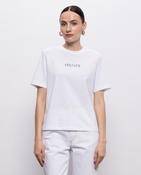 Versace Белая футболка с логотипом 10259731A18690