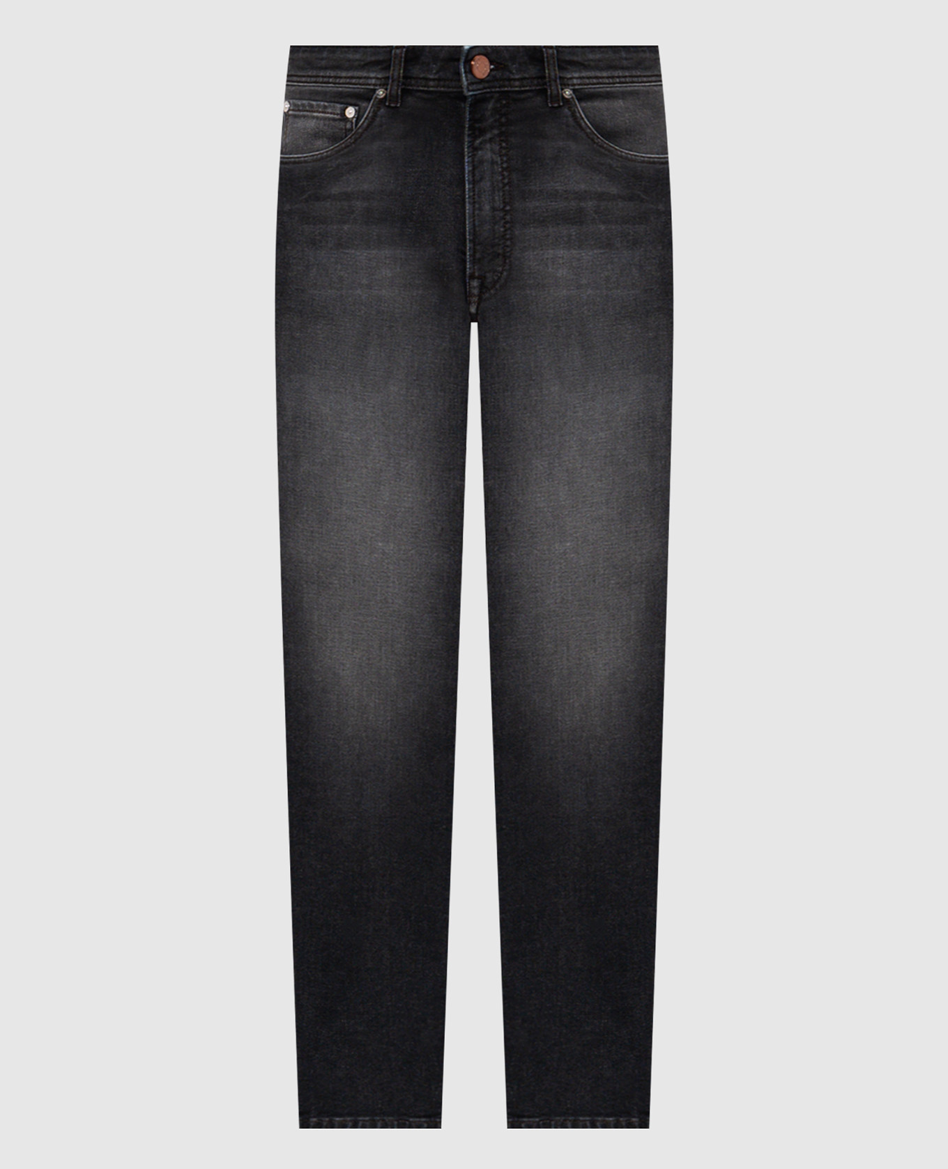 

Серые джинсы с эффектом потертости, Серый, Прямые джинсы