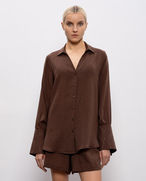 Venuja Коричневая рубашка с рамой ST008A
