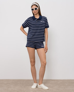 Sporty & Rich Синие шорты в полоску SH071710326BL107