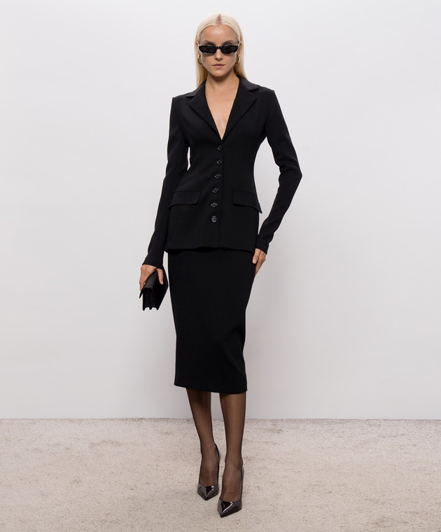 Dolce&Gabbana Чорний жакет з вовни F27HBTFUBCE зображення 2