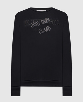 Iceberg Чорний світшот з вишивкою логотипа E0106317