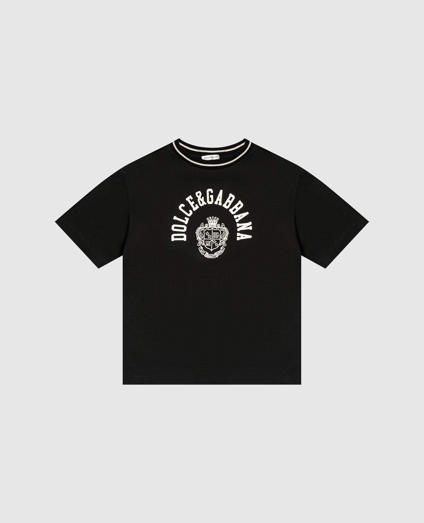 

Детская черная футболка с логотипом, Черный, Футболки