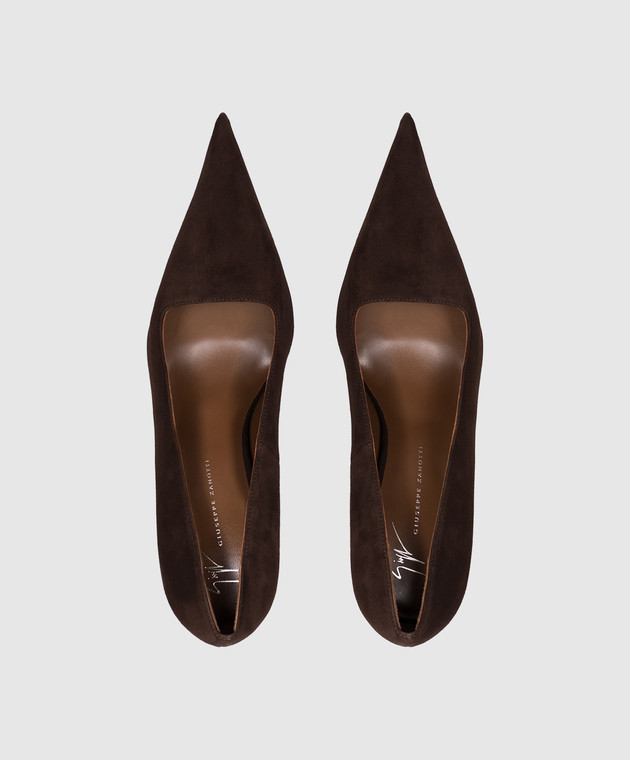 Giuseppe Zanotti Коричневые замшевые туфли Desideria I660005 изображение 4