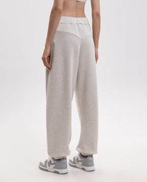 Off-White Бежевые меланжевые джоггеры 2FH00495B