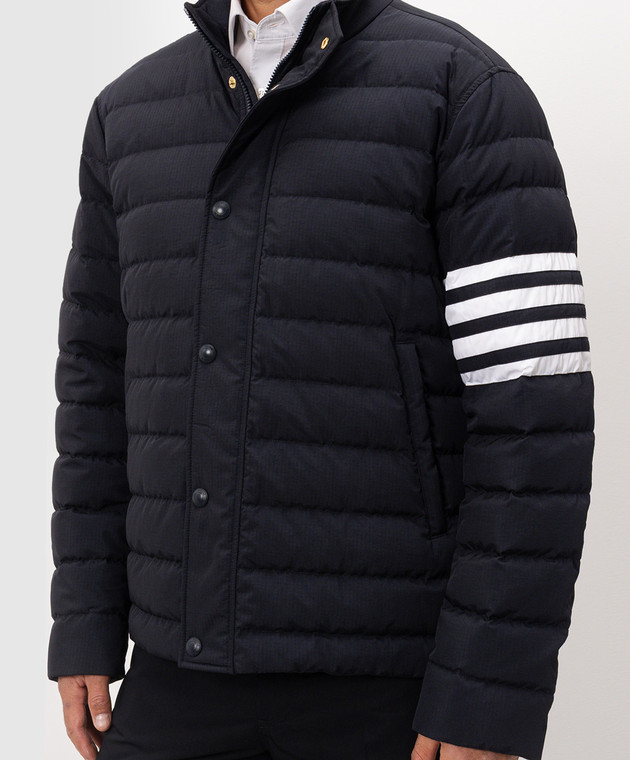 Thom Browne Синяя пуховая стеганная куртка MJD136XF1095 изображение 5