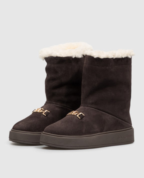 Dolce&Gabbana Детские замшевые сапоги на меху D11449A3M562735