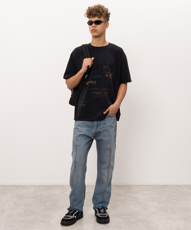 Rhude Сині джинси з патчем RHPF26DP03012 зображення 2