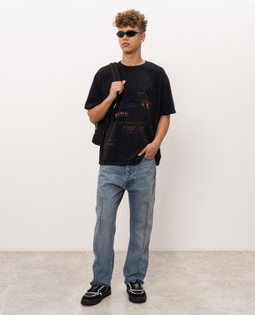 Rhude Синие джинсы с патчем RHPF26DP03012