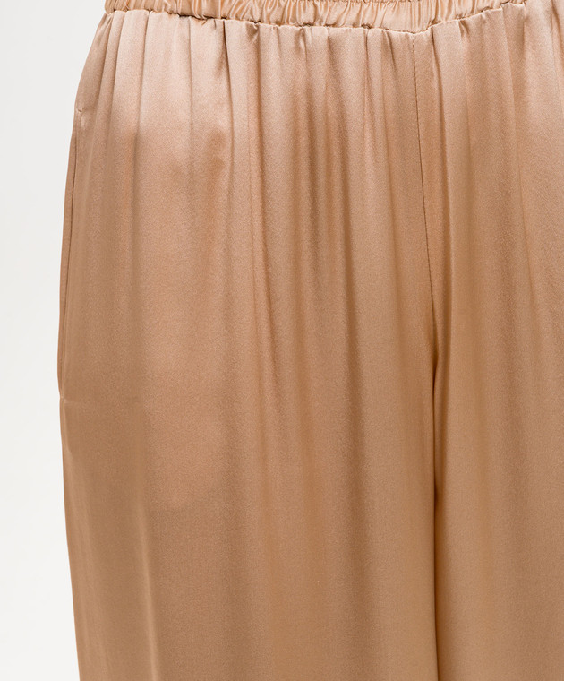 Ermanno Scervino Бежеві штани із шовку D482P756NXE зображення 5