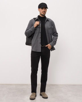Canali Сіра сорочка з вовни AR0347231019