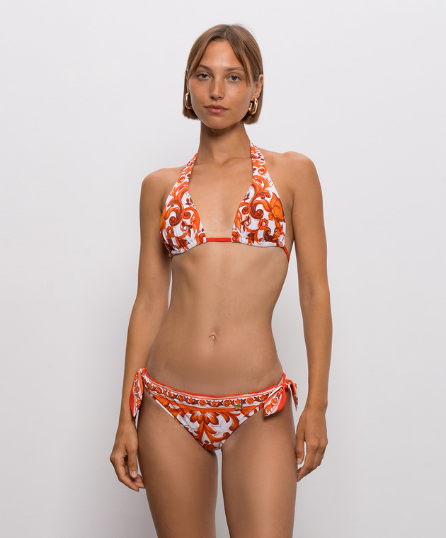 Dolce&Gabbana Білий купальник в брендовий принт O8A54JONO19 зображення 3