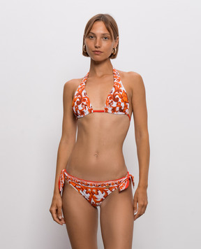 Dolce&Gabbana Білий купальник в брендовий принт O8A54JONO19
