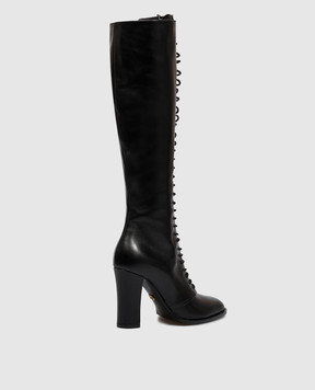 Dolce&Gabbana Черные кожаные сапоги CU1361A3T95